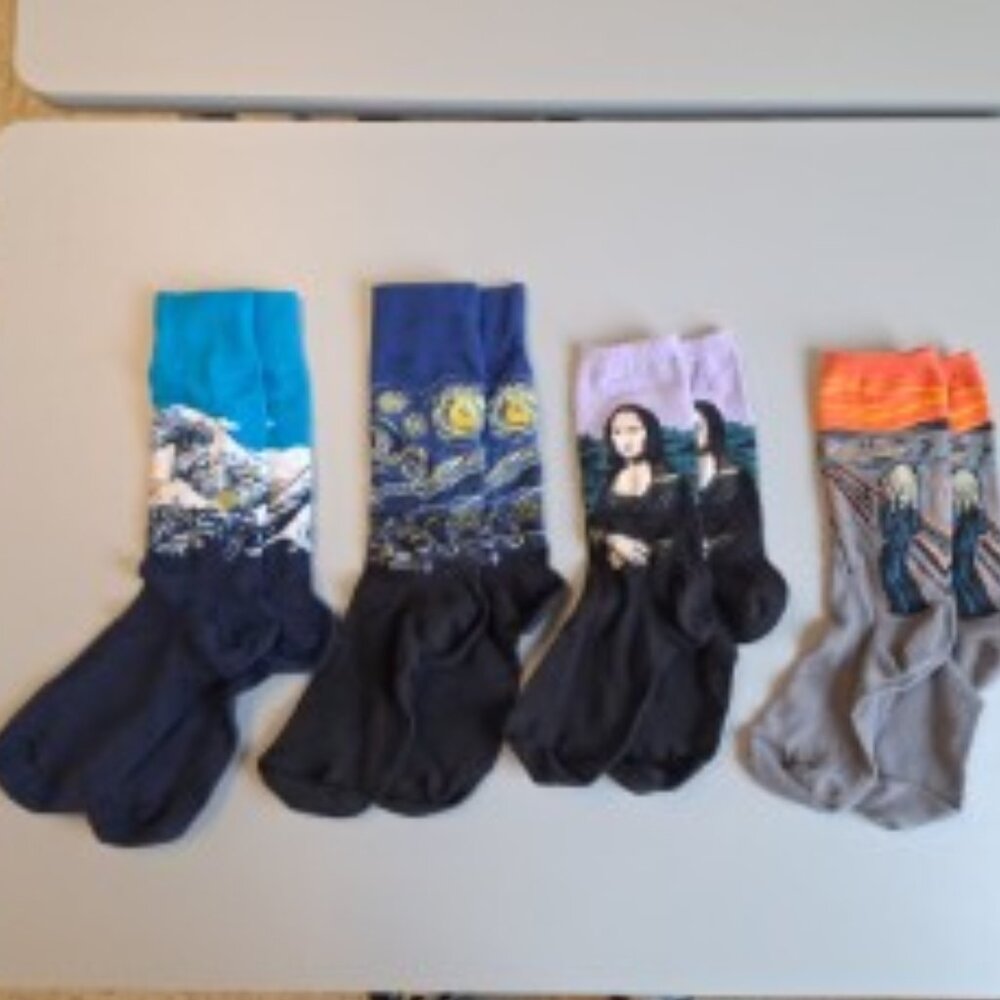 Novelty Art Socks. Men's Art Style Socks.